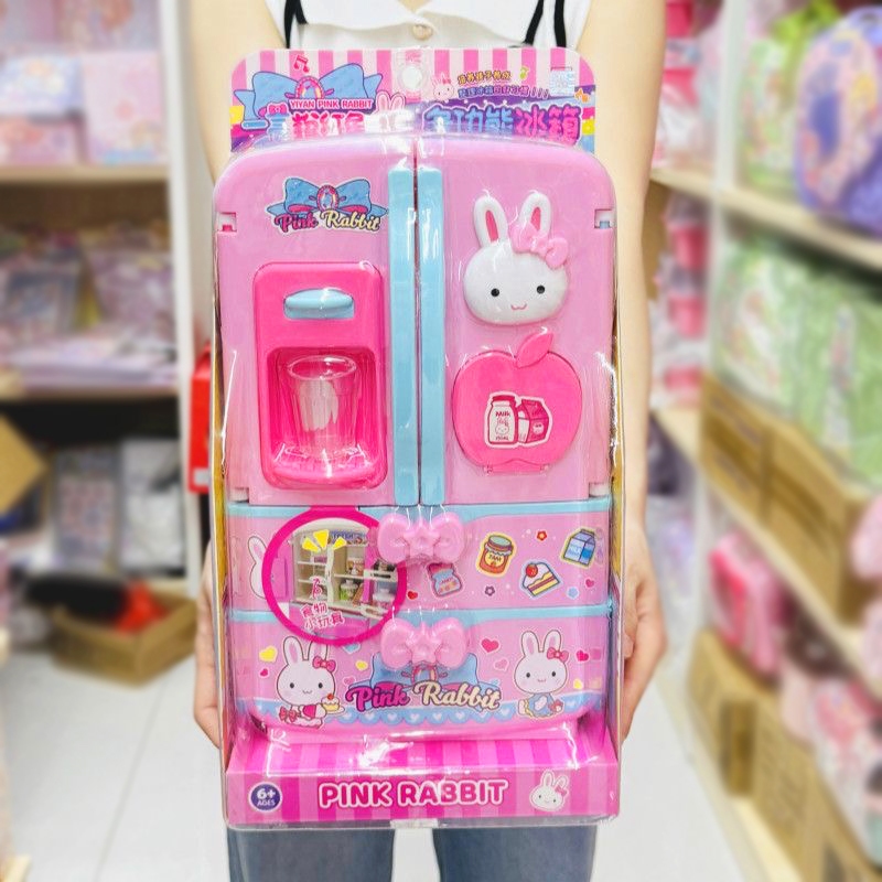 [Local delivery]Yiyan pink rabbit large-sized replica refrigerator toy ...