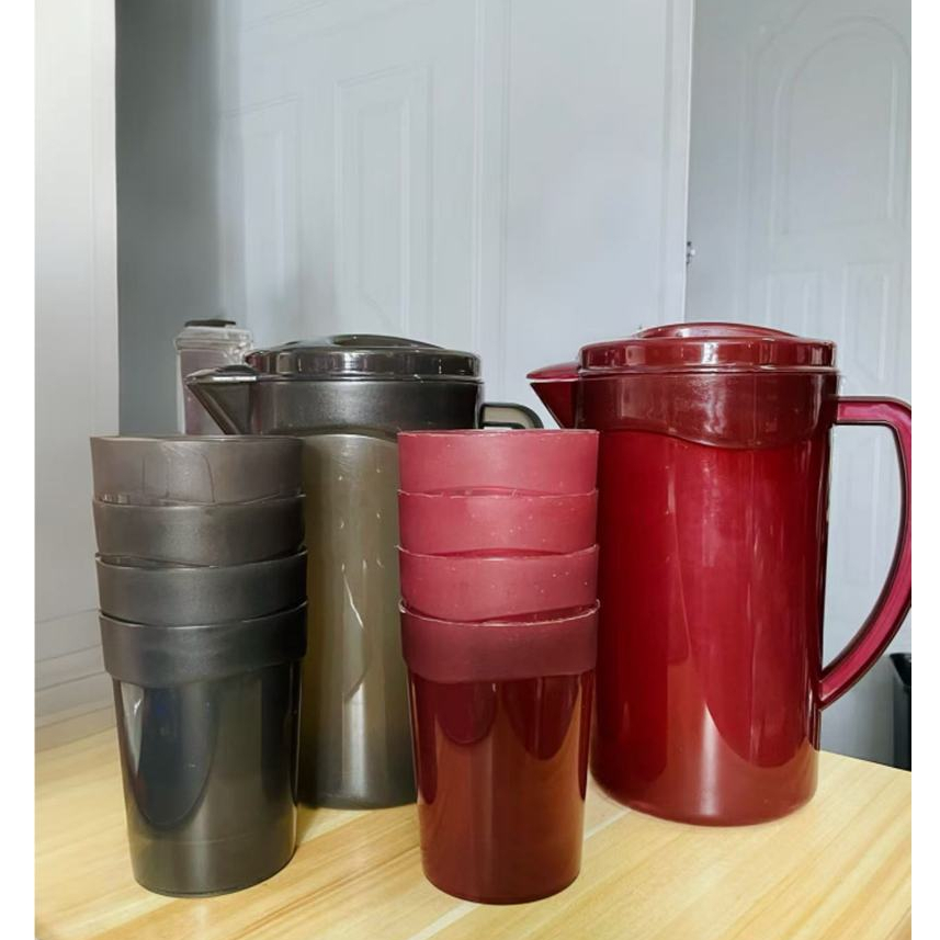 1500ml pitcher with 4pcs cups Juice/water container thick and high ...