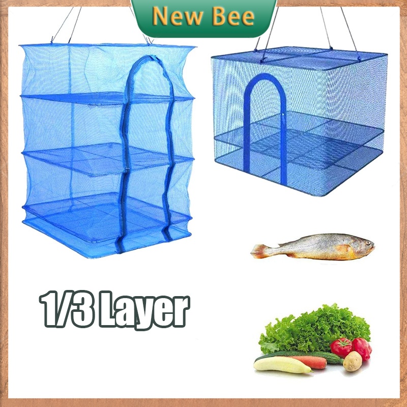 1/3Layers Durable Drying Net Vegetables Drying Rack Hanging Nylon ...