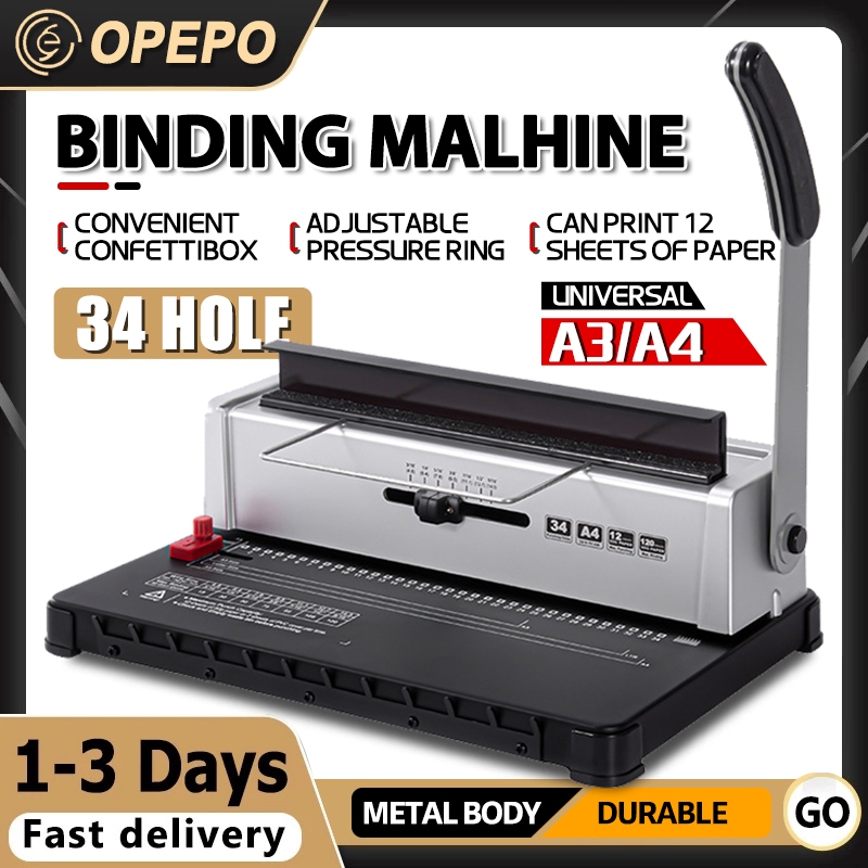 Ring / Comb Binding Machine A3/A4 Size Binding Machine Office 34/21 ...