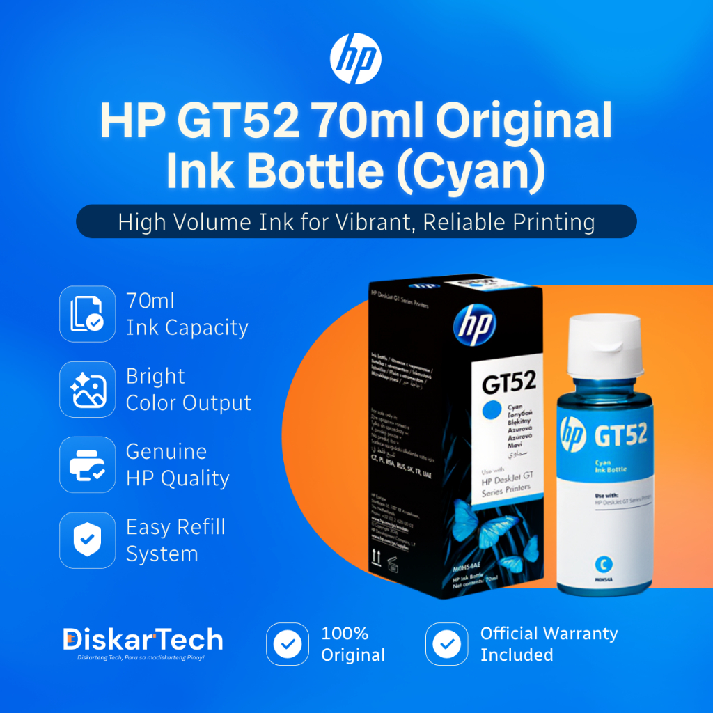 HP GT52 70ml Original Ink Bottle | Shopee Philippines