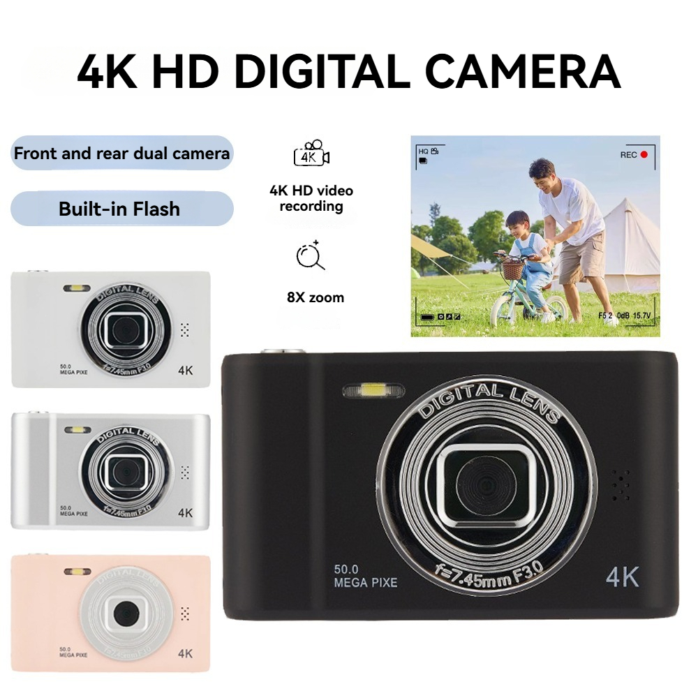 50megapixel digital camera supports 4K video recording and 8x ...