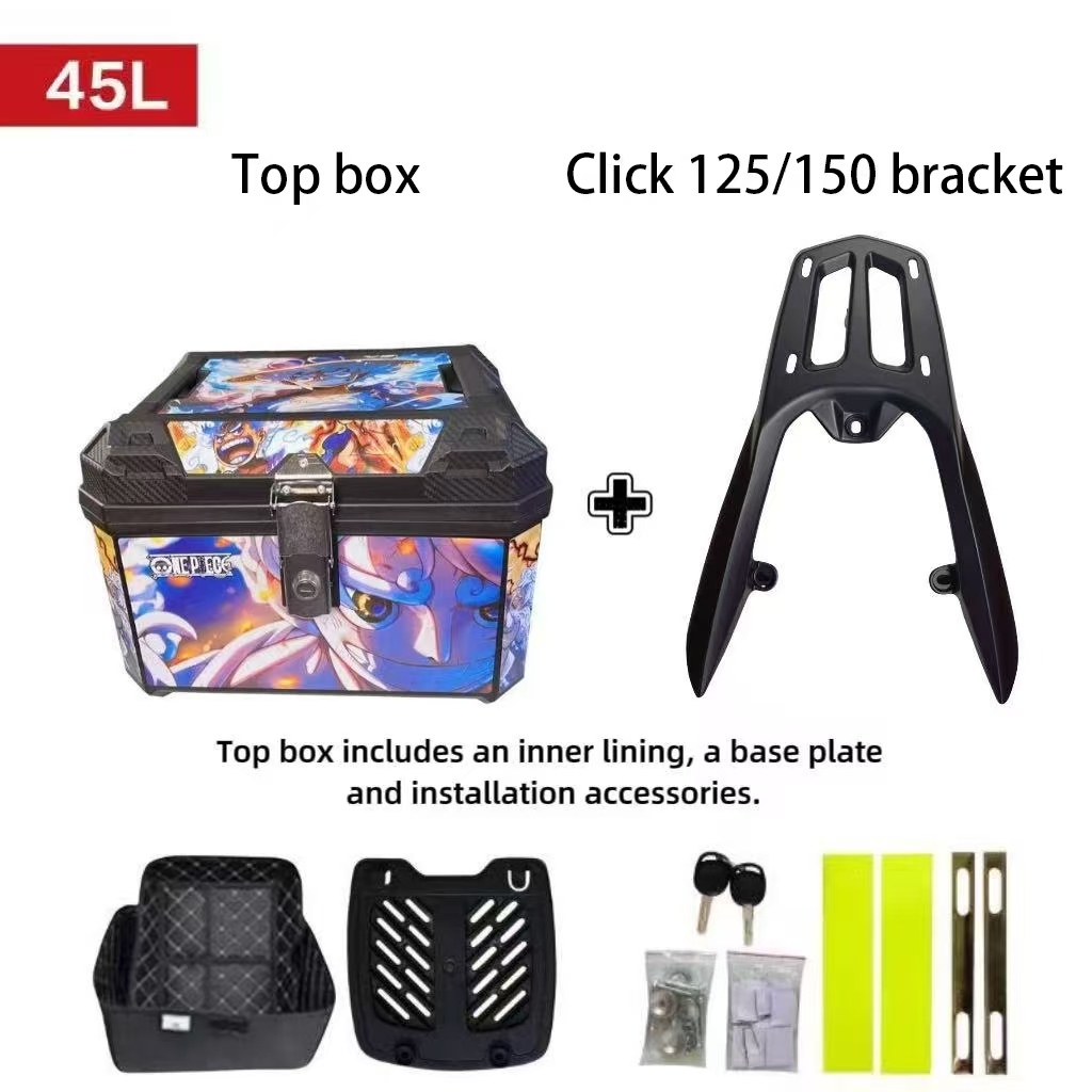 Motorcycle top box and honda click 125/150 bracket combined product ...