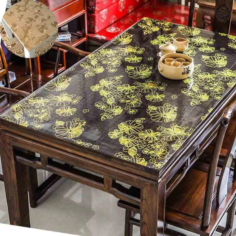 2025 Table Cloth PVC Transparent Patterned Waterproof Oil Heat ...