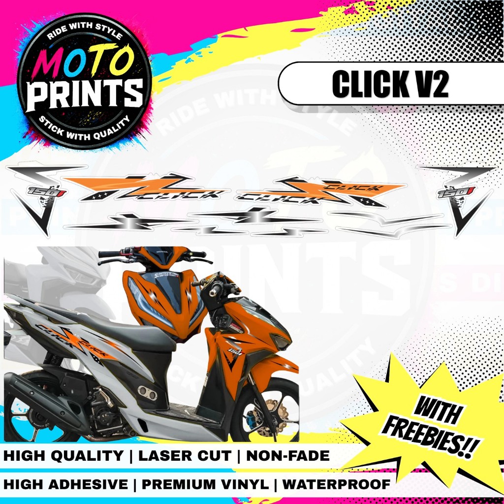 HONDA CLICK V2 125 THAI 003 VERSION DESIGN DECALS (WATERPROOF ...