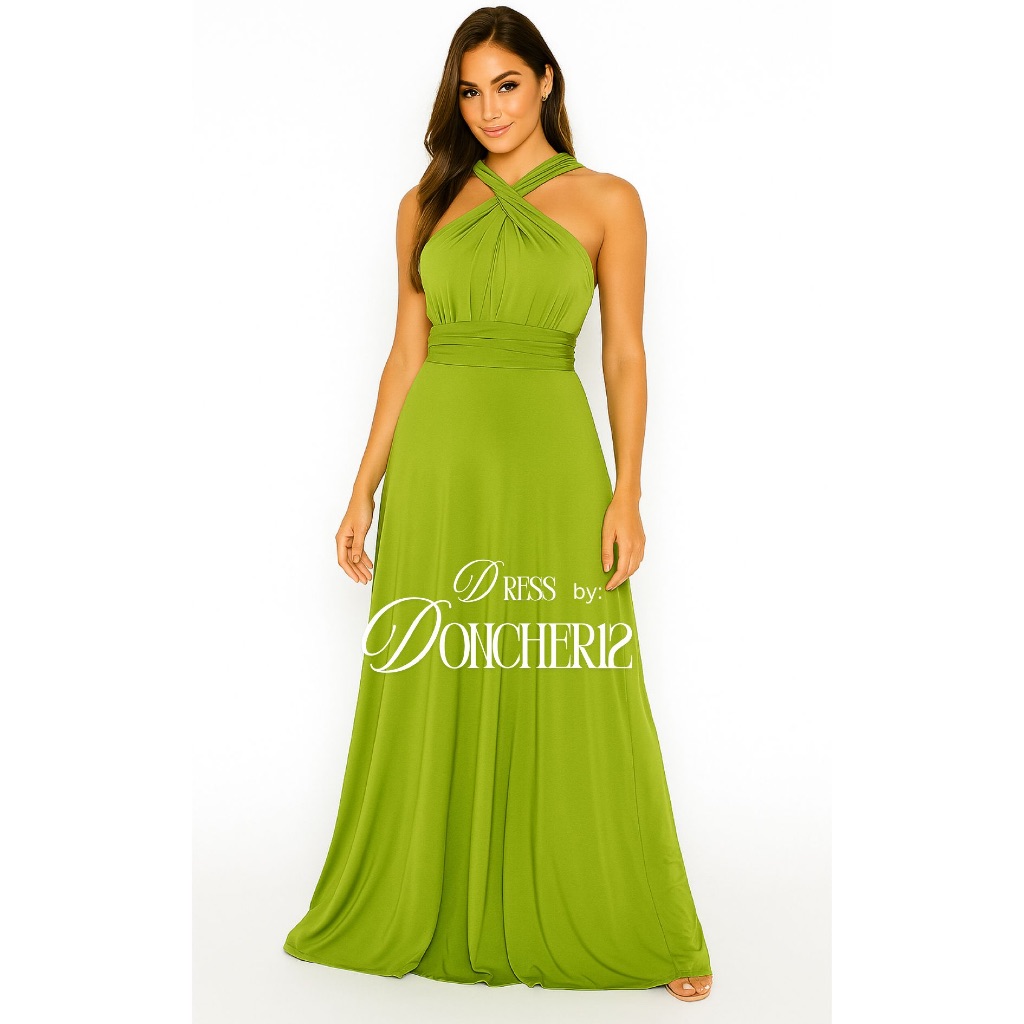 apple green infinity dress D12Trading | S-SL AVOCADO / FLOOR LENGTH/ NYLON SPANDEX what colors go with avocado green