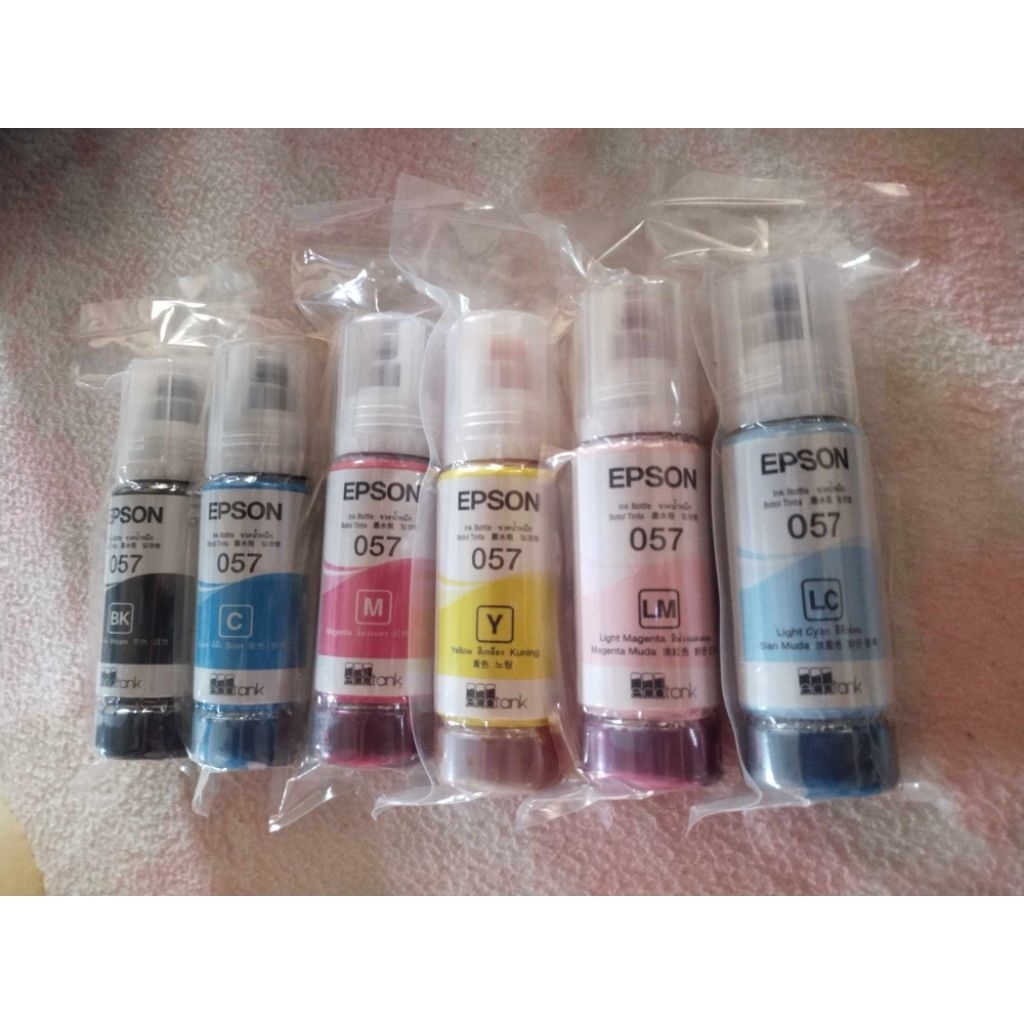 l8050 orig ink 057 cmyk lc lm for epson printer | Shopee Philippines