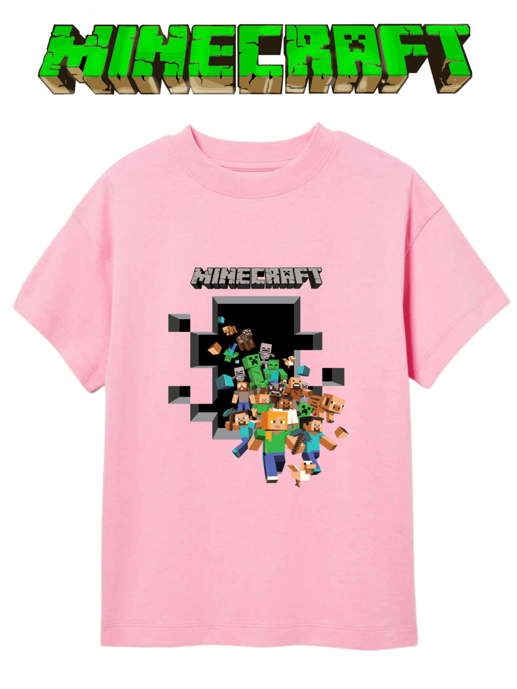 Minecraft Graphic Shirt Minecraft Game T Shirt Fashjon Kid Tops Unisex ...
