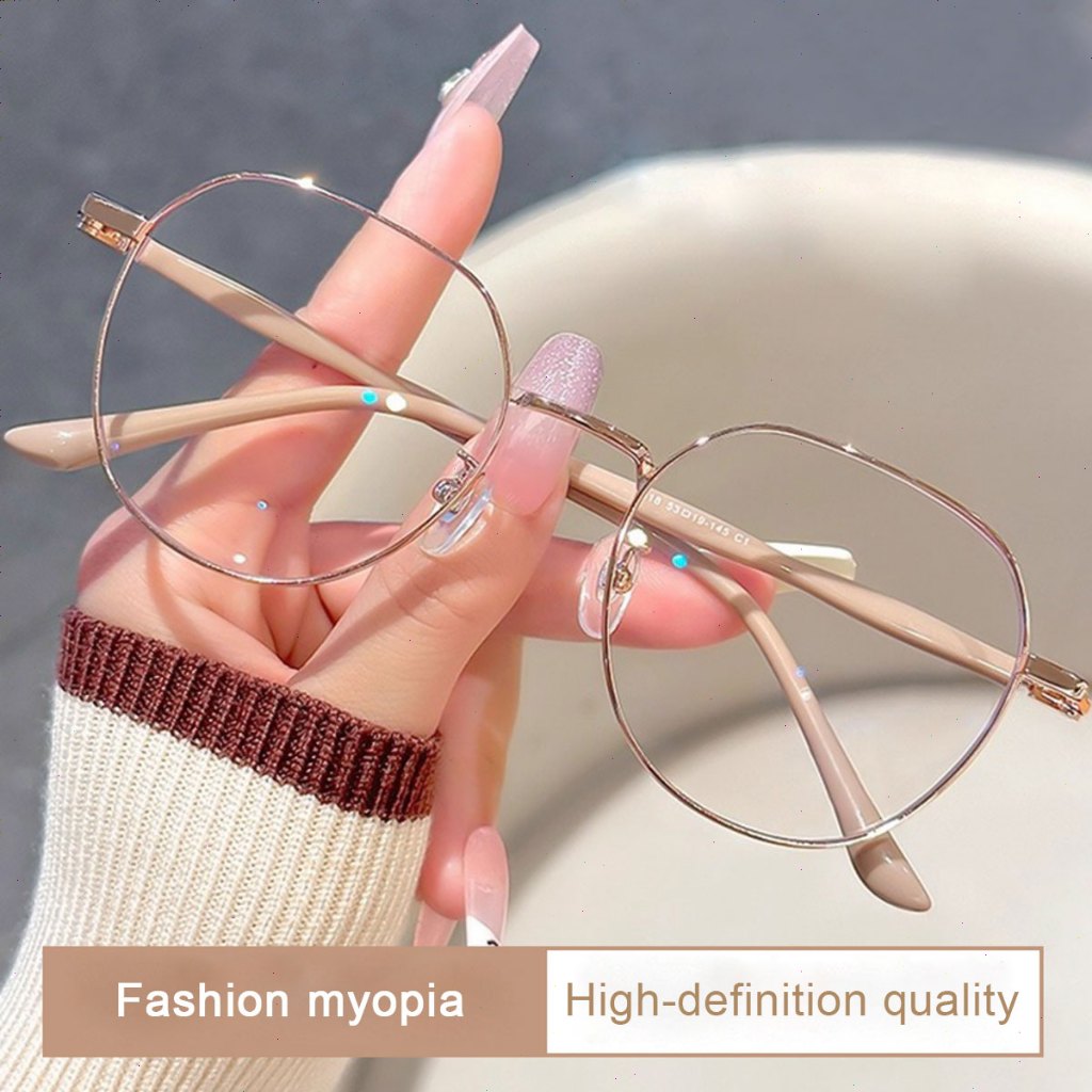 Anti-radiation Myopia Glasses With Grade Lens -50 -100 -150 -200 -250 -300  -350 For Women Eyeglasses