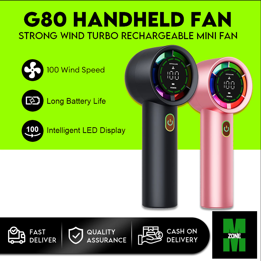 YK-G80 Colorful High-Speed Portable Mini Handheld Fan {Mpower} | Shopee ...