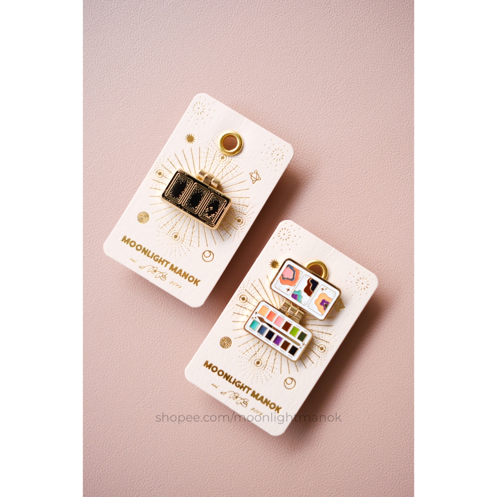 MM Enamel Pin Watercolor Painting Palette Design | Shopee Philippines