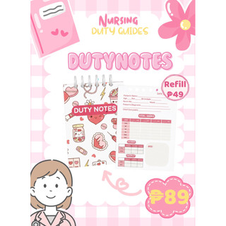 Nursing Duty Notes (refill) | Shopee Philippines