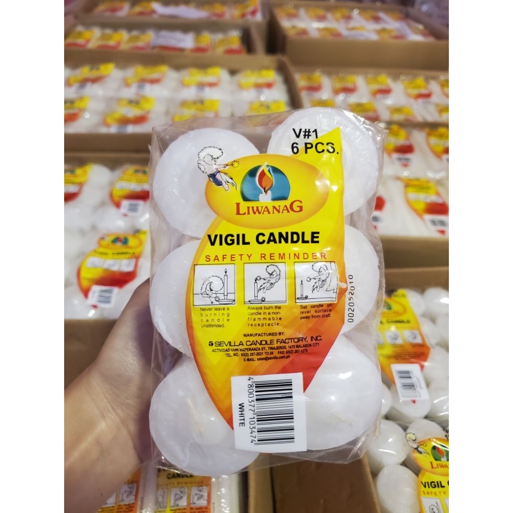 Liwanag Vigil Candle #1 | V#1 6pcs per pack | Shopee Philippines