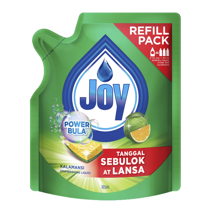 Joy Kalamansi Dishwashing Liquid Concentrate 165ml Refill | Shopee ...
