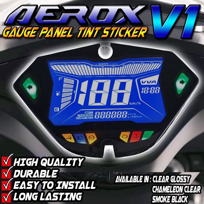 AEROX V1 GAUGE PANEL TINT STICKER SCRATCH PROTECTOR (NOT TEMPERED GLASS ...