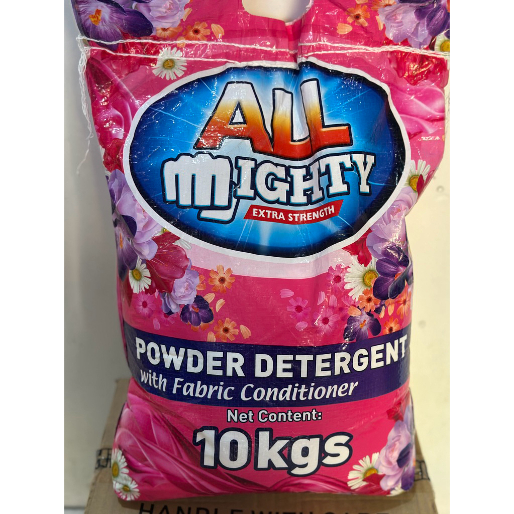 ALL MIGHTY Powder Detergent 10kilos with Fabric Conditioner | Shopee ...