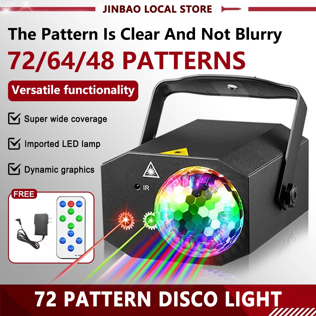 72 Pattern Laser Projector Stage Light LED Colorful Stage Light ...