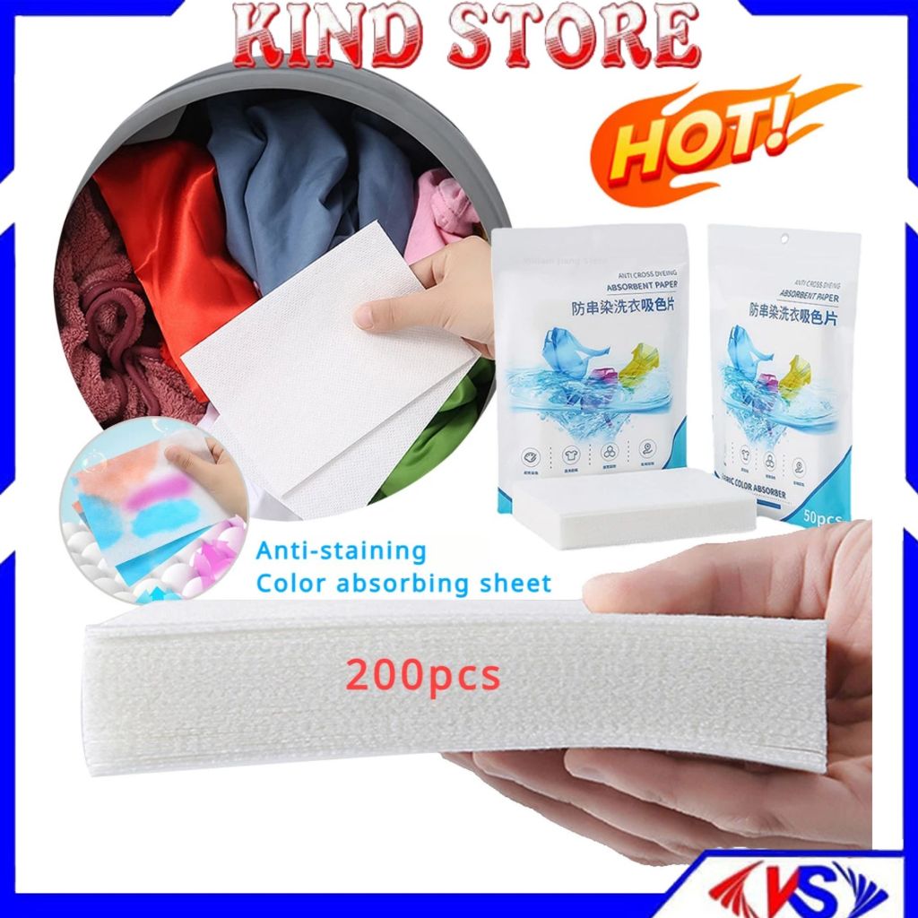 Fabric Color Absorb Paper Laundry Colour Catcher Sheets, Anti-Dye ...