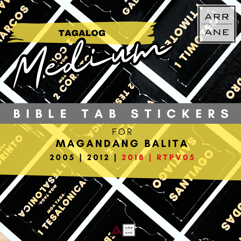 TAGALOG Medium-Sized Bible Tab Stickers For MBBTAG (2005 | 2012 | 2018 ...