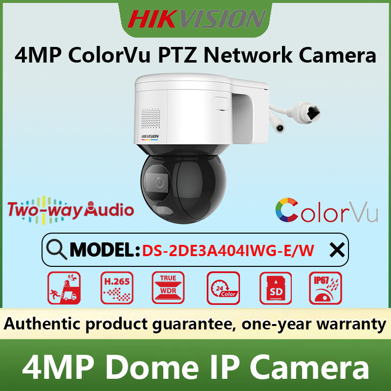 HIkvision CCTV Camera 4MP ColorVu Mini PT Dome Network Camera 3-inch ...