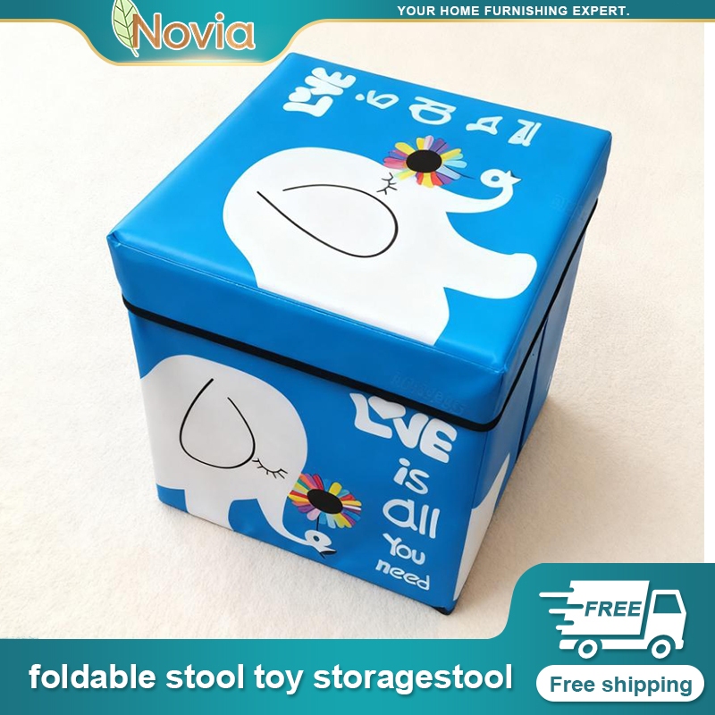 Novia Cartoon Multifunctional foldable stool toy storage stool Shoe ...