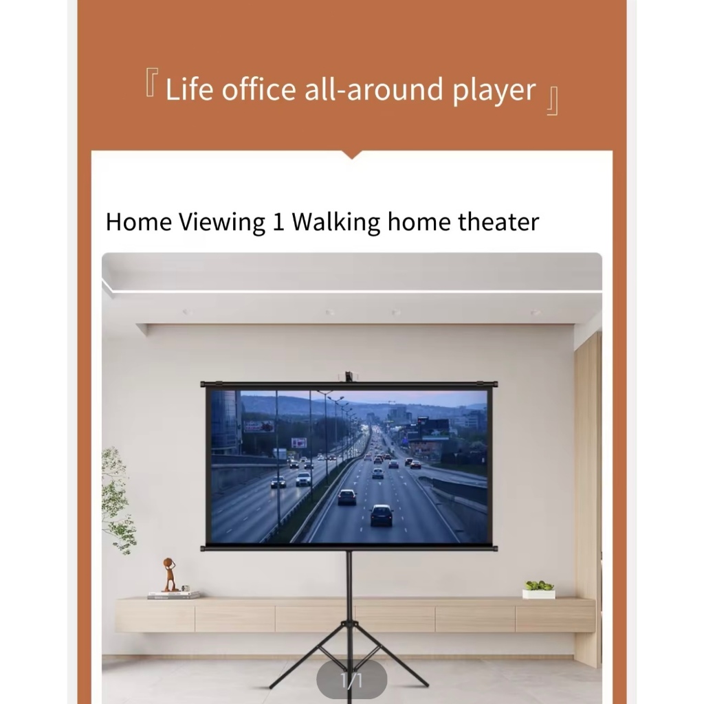Glass Vivid HD projector screen with stand for outdoor white screen for ...