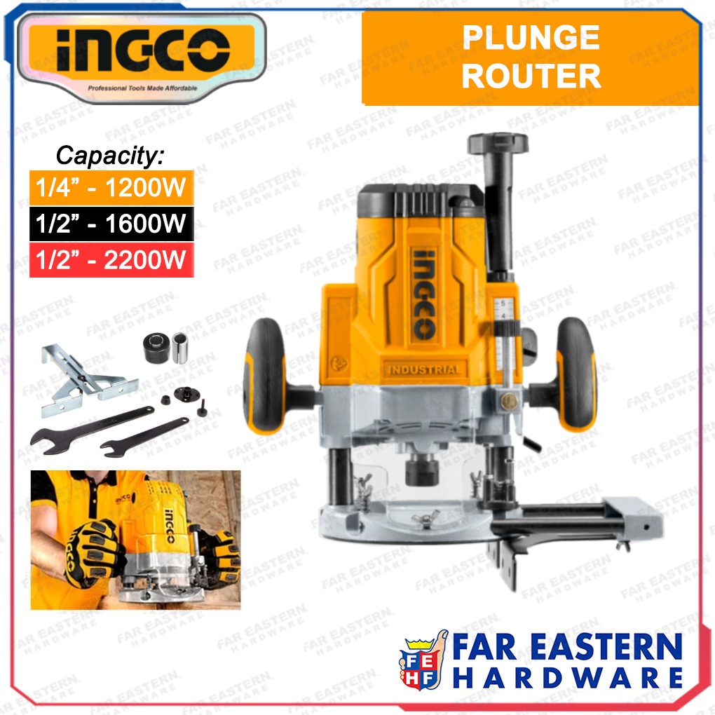 INGCO Plunge Router Palm Wood Trimmer RT160028 | RT12008 | RT22008 ...