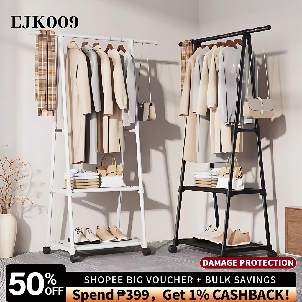 ⚡️PH⚡️Bedroom Clothes Organizer Clothes Rack Sampayan Drying Rack Multi ...