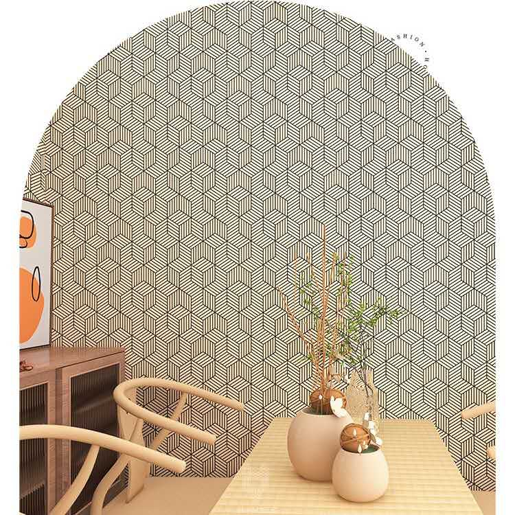 Modern Geometric Self-Adhesive Bedroom Living Room Desktop Sticker (10m ...