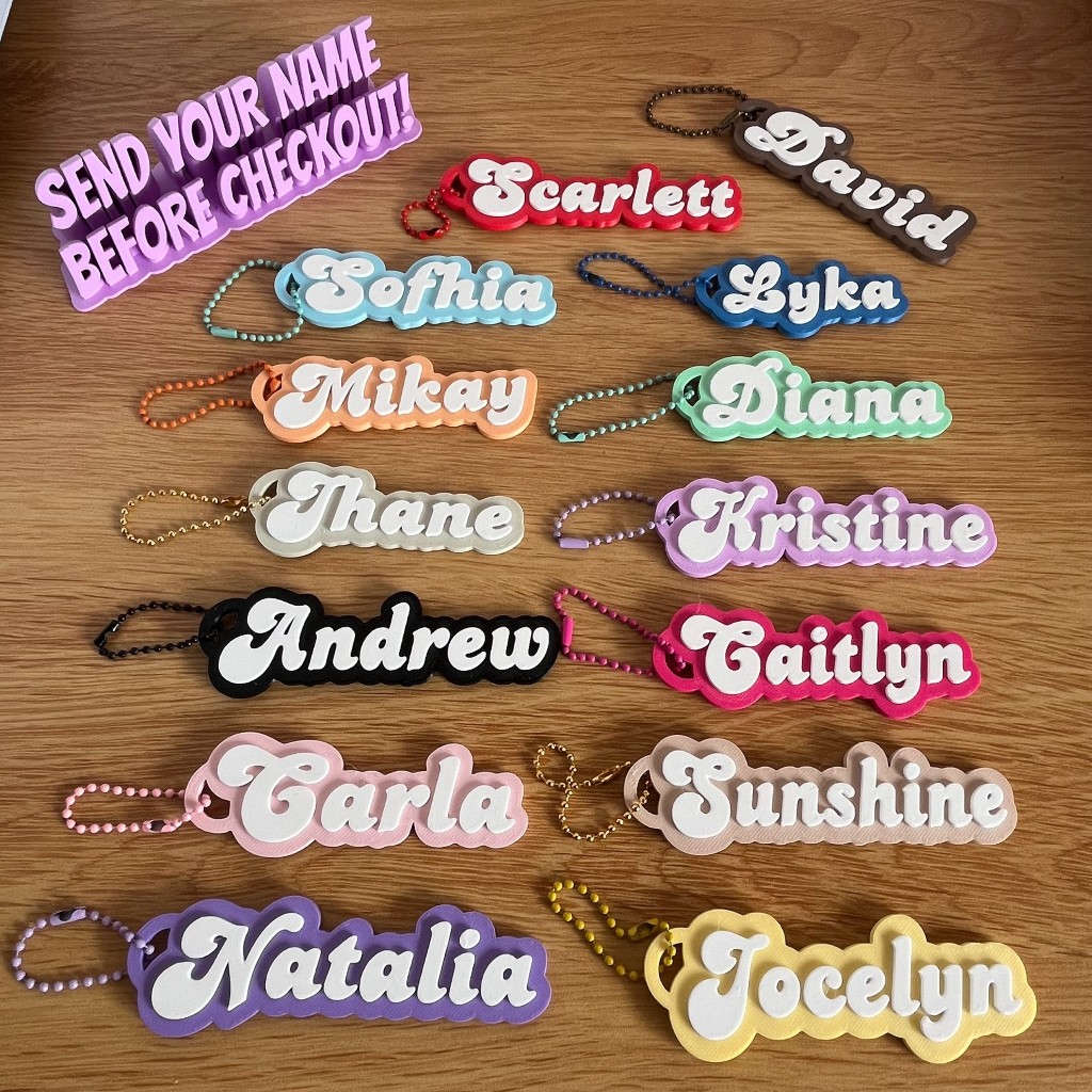 Personalized Keychain With Name 3D Perfect for Gift Souvenir or ...