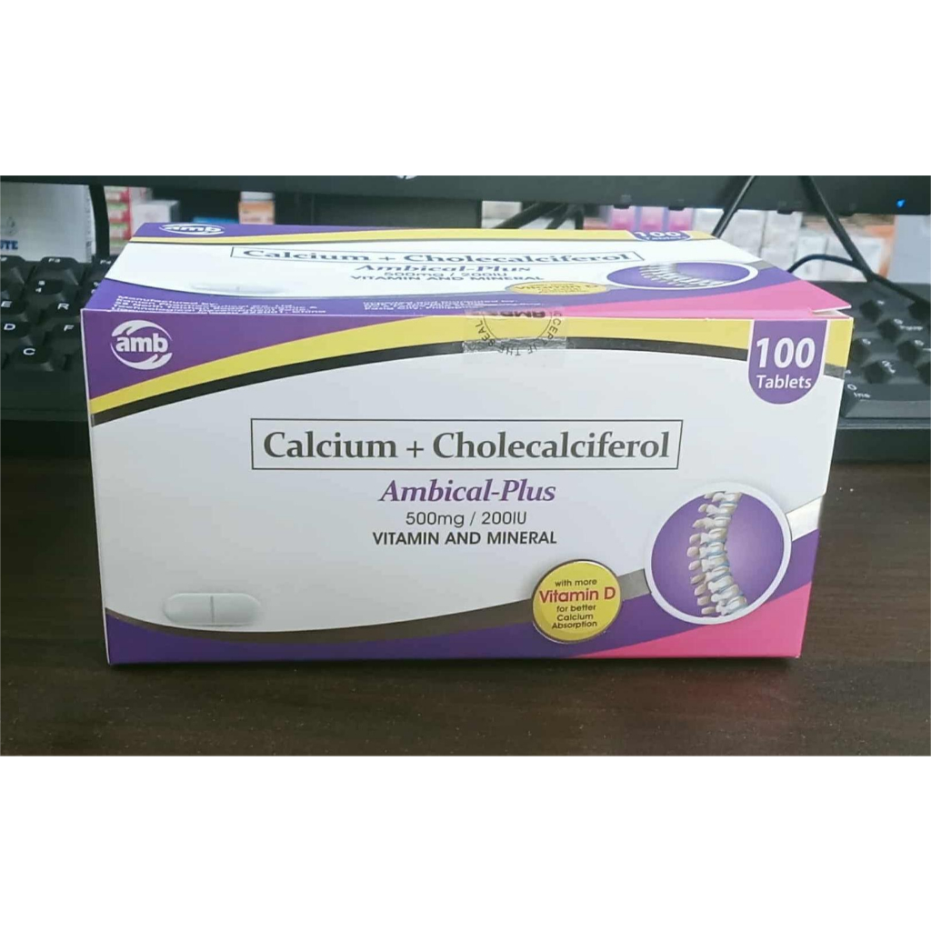 AMBICAL-PLUS CALCIUM+CHOLECALCIFEROL 500MG/200IU VITAMIN AND MINERAL ...