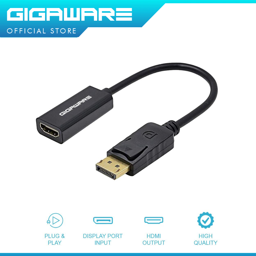 Gigaware Display Port DP to HDMI Small Casing Connector | Shopee ...