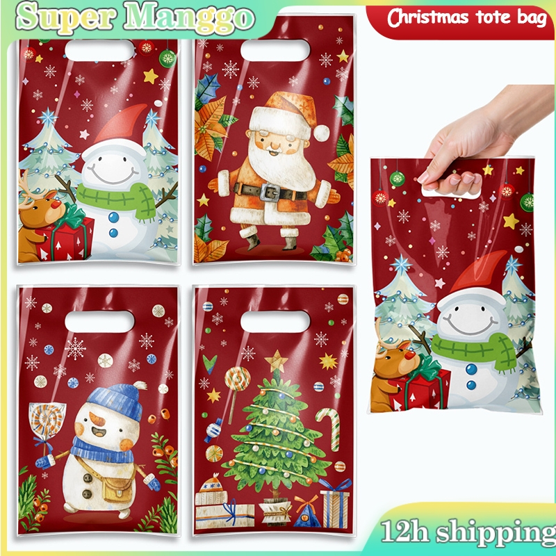50pcs Christmas Hand Held Gift Loot Bags Xmas Candy Gift Loot Bags — free download