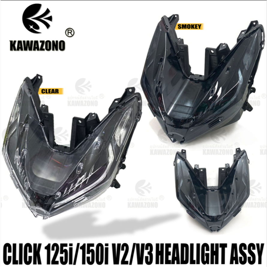 Honda Click V2 Headlight Assembly / Assy(Click 125i & 150i) (FREE 1PC ...