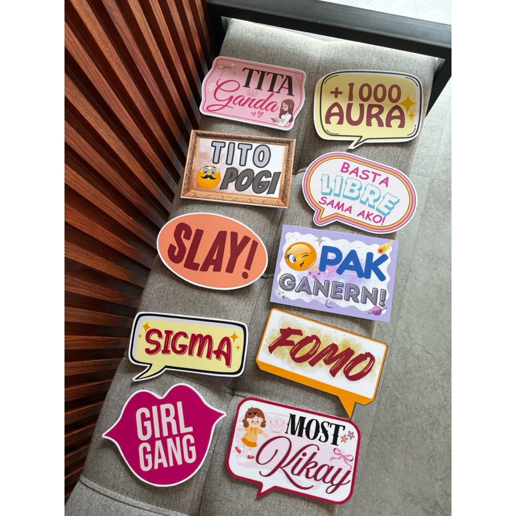 Trending Slang Photobooth Props Sintraboard Lite Unique Modern Designs ...