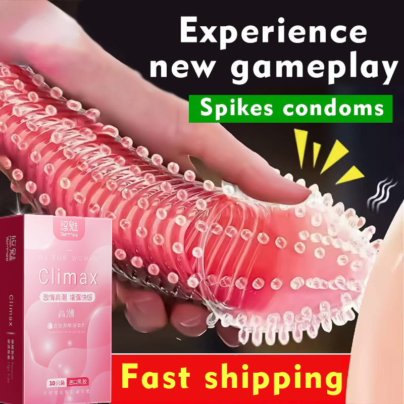 Spike Condom ultratin pack 10pcs condoms comdom for men Suitable adult sex  toy vibrator | Shopee Philippines