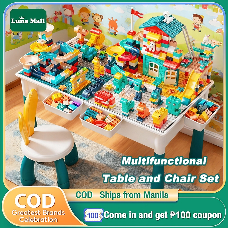 Building Blocks Table For Kids Building Blocks Table And Chair Set ...