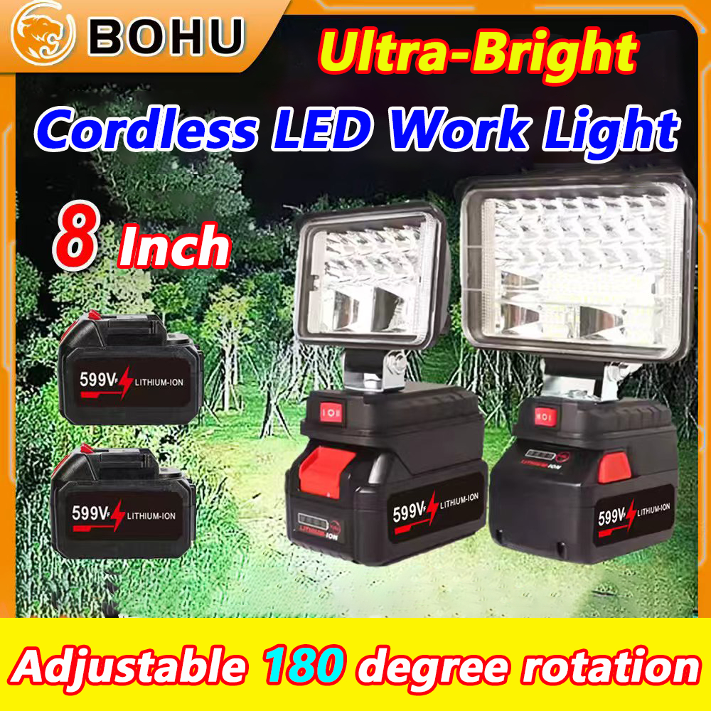 8 Inch Cordless LED Work Light Outdoor Floodlight Emergency Light with ...