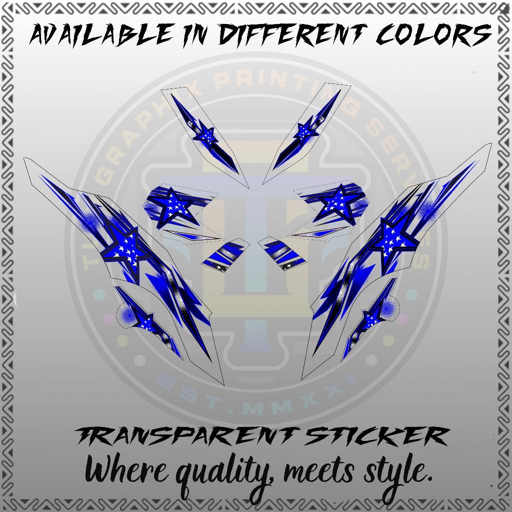 HONDA CLICK 125i V3 RISING STAR NEW DECALS 2025 ( TRANSPARENT & WHITE ...
