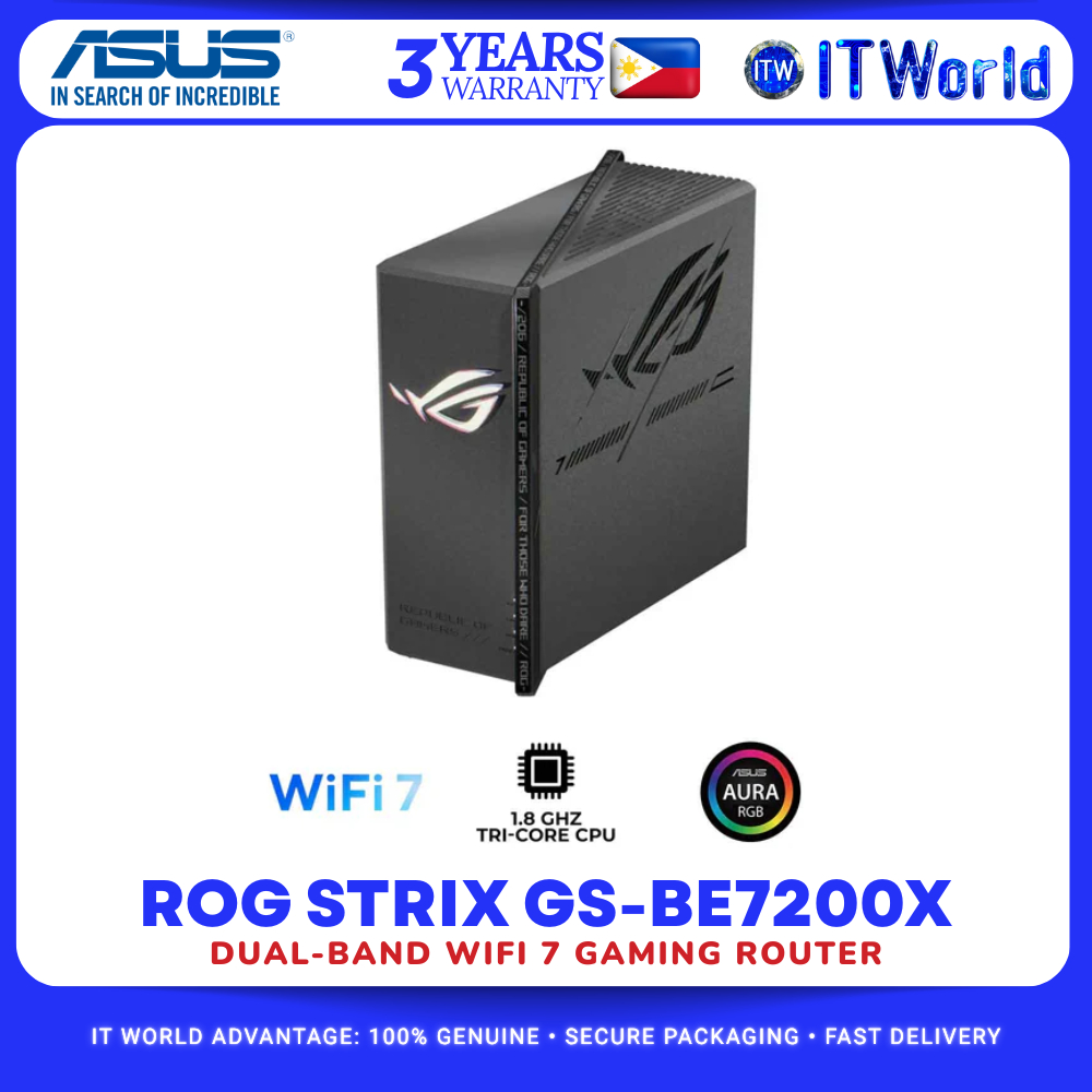 ASUS ROG Strix GS-BE7200X Dual-Band WiFi 7 Gaming Router / 10G Port ...