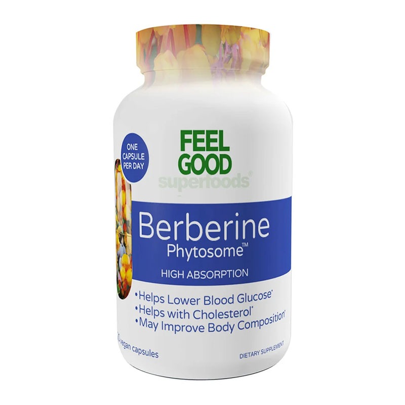 Feel Good Superfoods Berberine Phytosome High Absorption, 120 Vegan ...