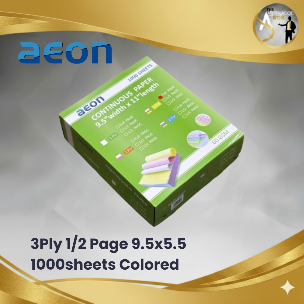 AEON 3Ply Carbonless Continuous Computer Form 60gsm 1/2 Page 1000Sheets ...