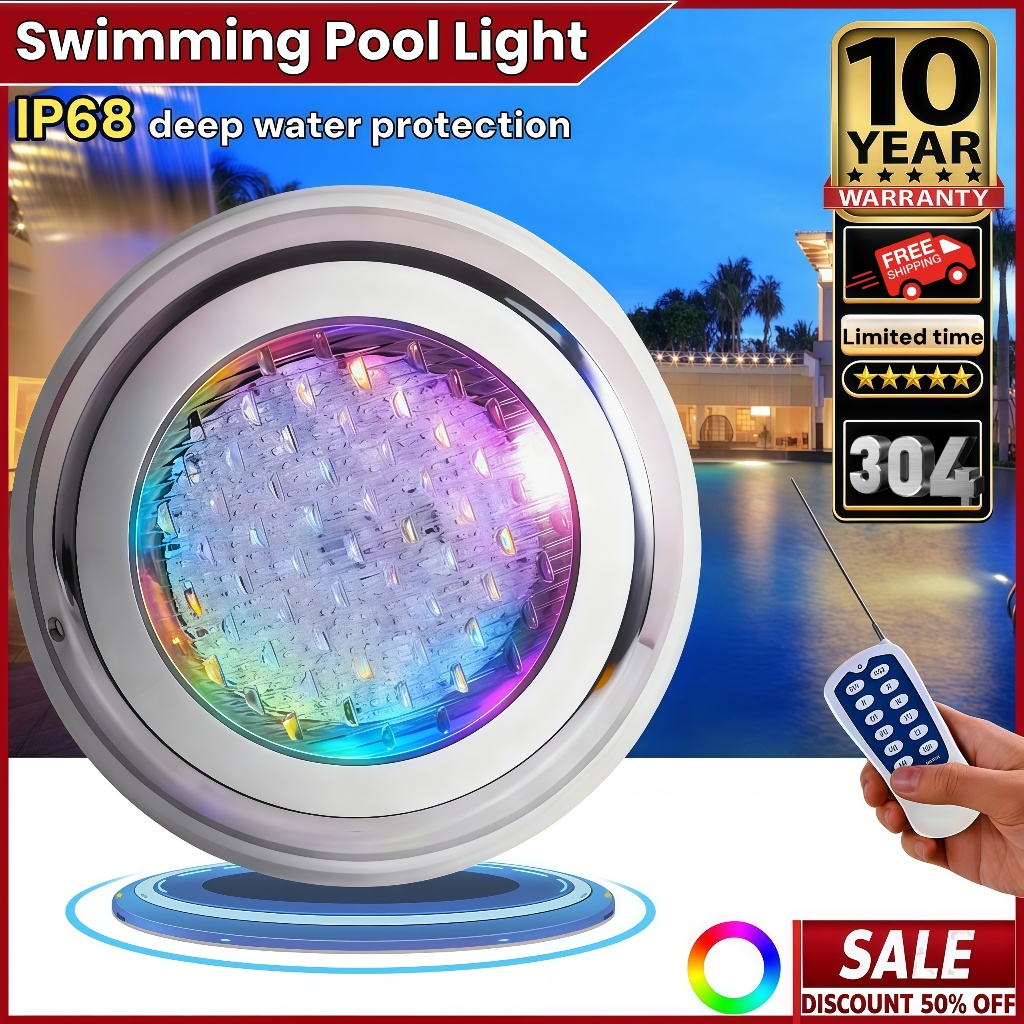 CE/ROHS Certified No False Wattage | High-End Stainless Steel RGB Pool ...