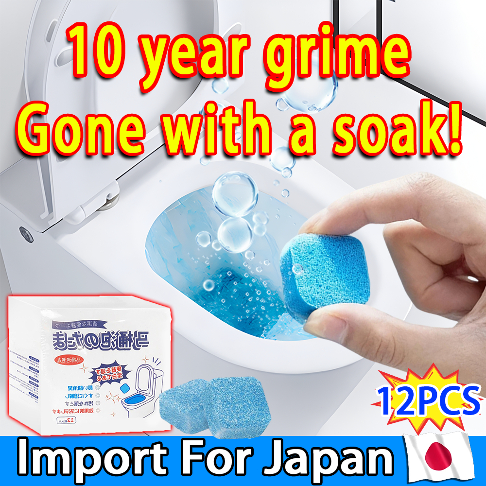 COD Toilet Bowl Cleaner Toilet Cleaner Effervescent Tablet 12pcs Remove ...