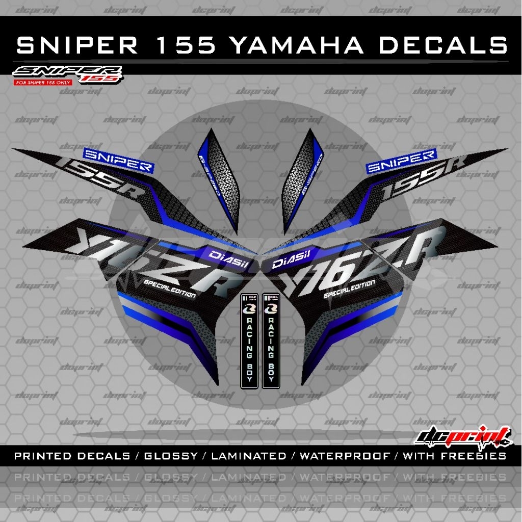 Sniper 155 Yamaha Decals Laminated Stickers Waterproof | Shopee Philippines