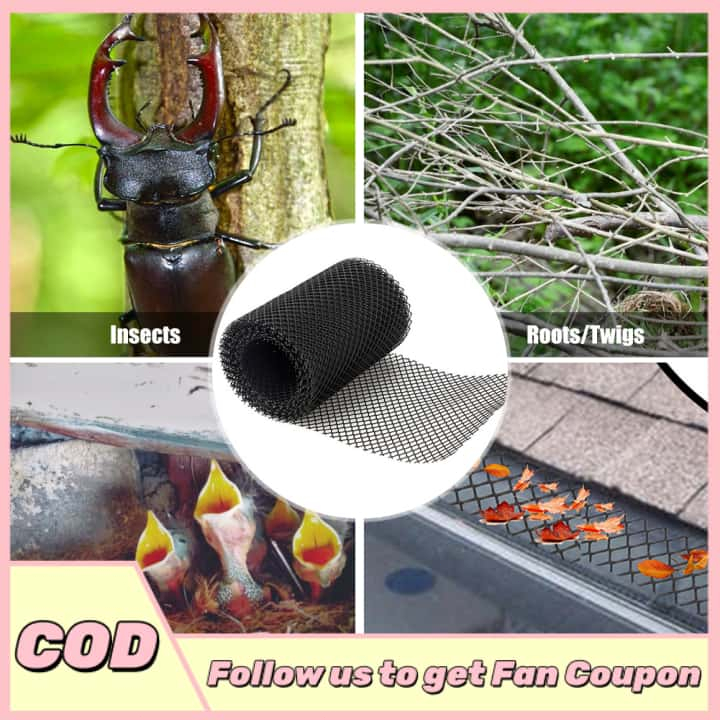 Plastic Gutter Guard Mesh Leaf Protection Mesh Gutter Guards Roll Roof ...