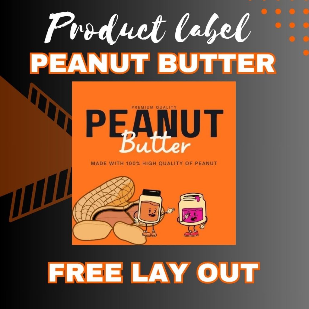 peanut butter label stickers free layout | Shopee Philippines