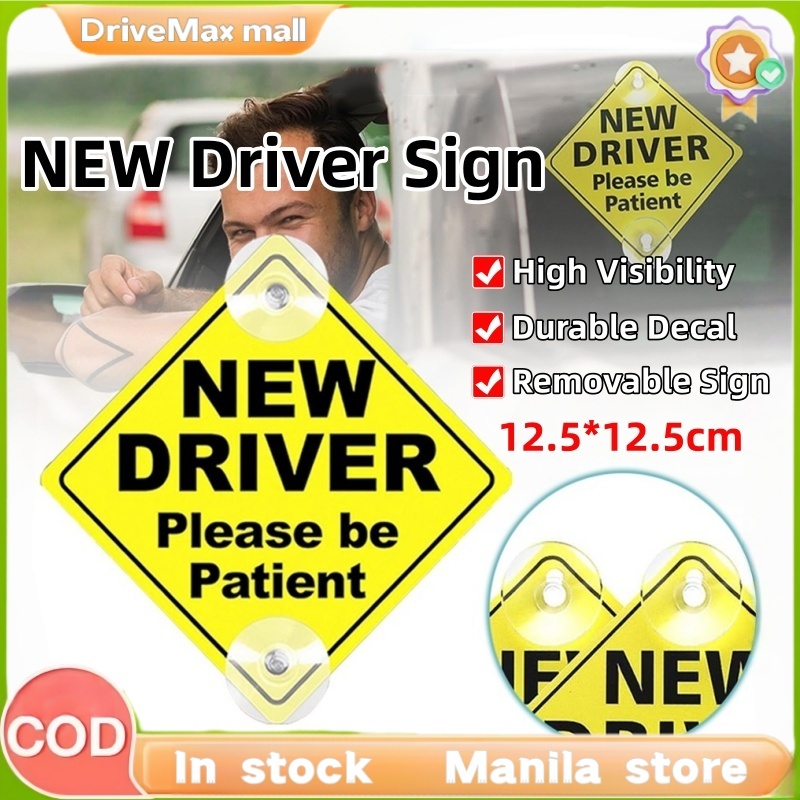 Novice Driver Emblem, 12.5x12.5cm Prominent New Driver Sticker, High ...