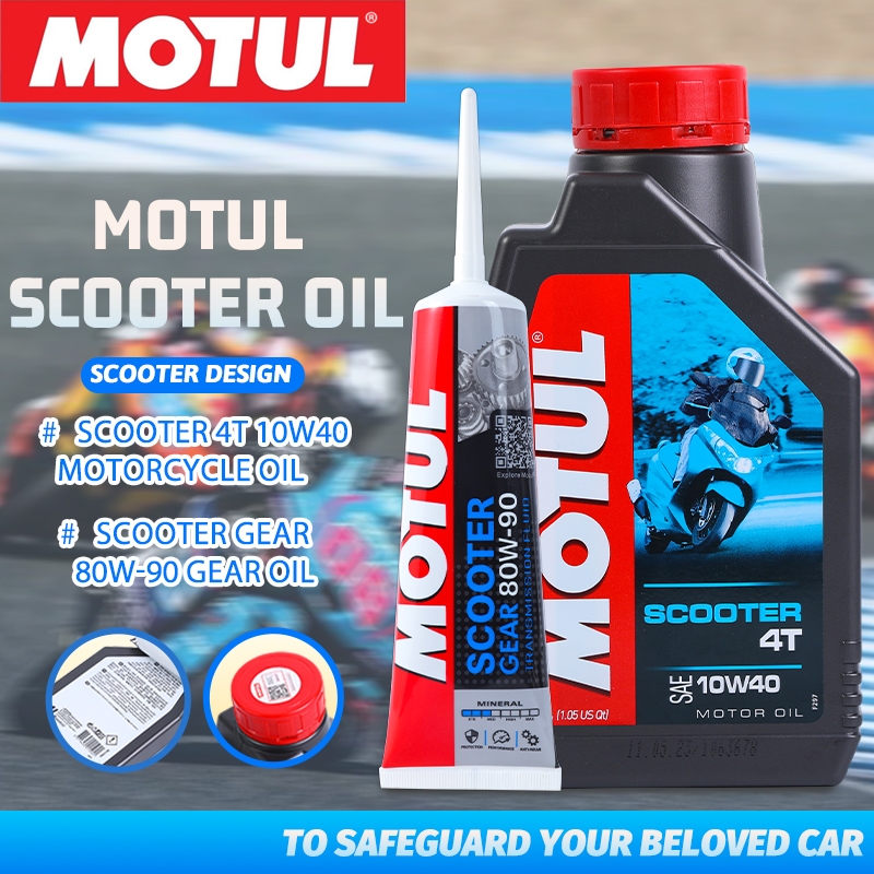 MOTUL Scooter Oil 4T 10W-40 1L Fully Synthetic Engine Oil 800ml ...