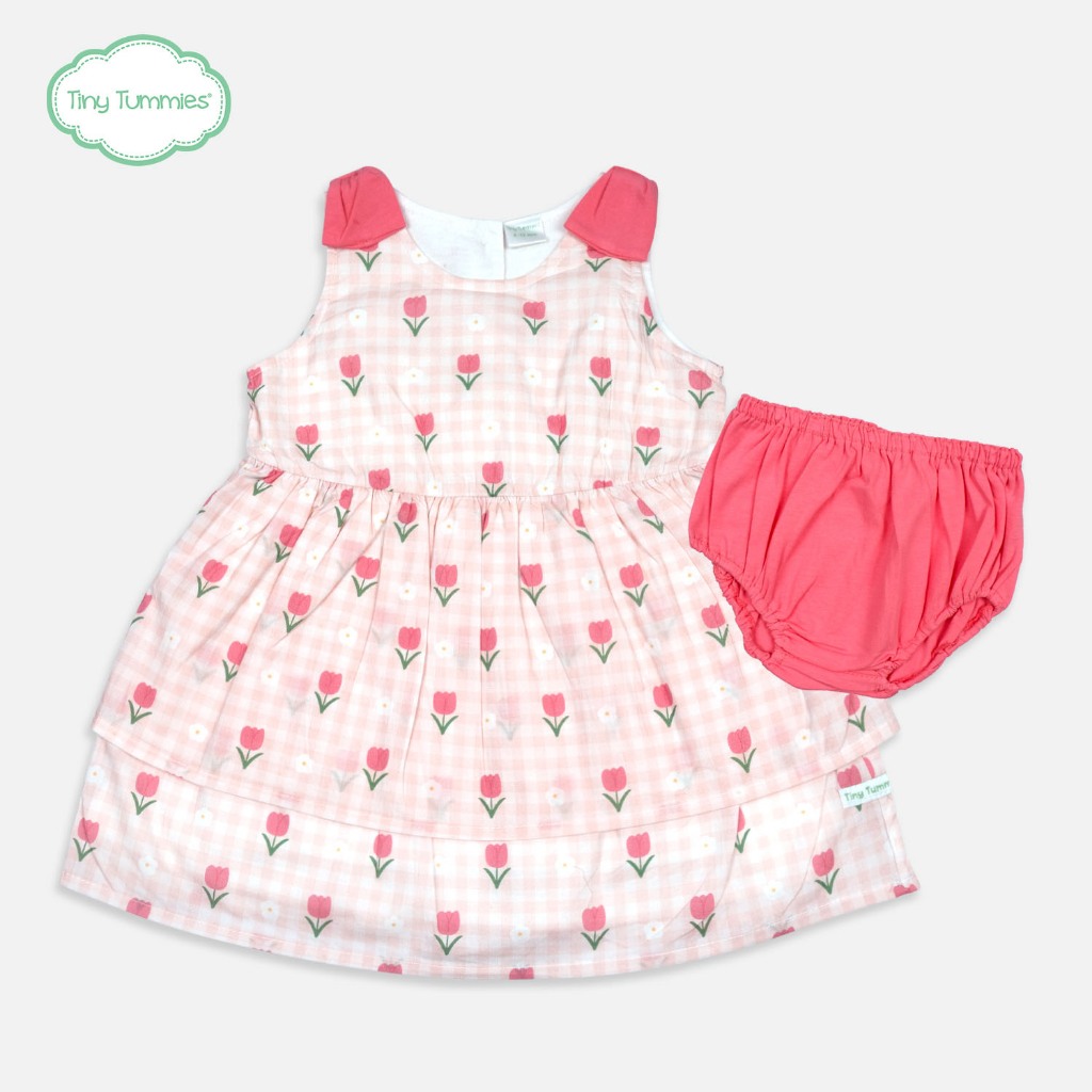 Robe Bébé Fille Avec Couche Intégrée Quiltex - Taille 6-9 Mois, Bleue, Occasion Très Bon état